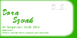 dora szvak business card
