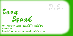 dora szvak business card